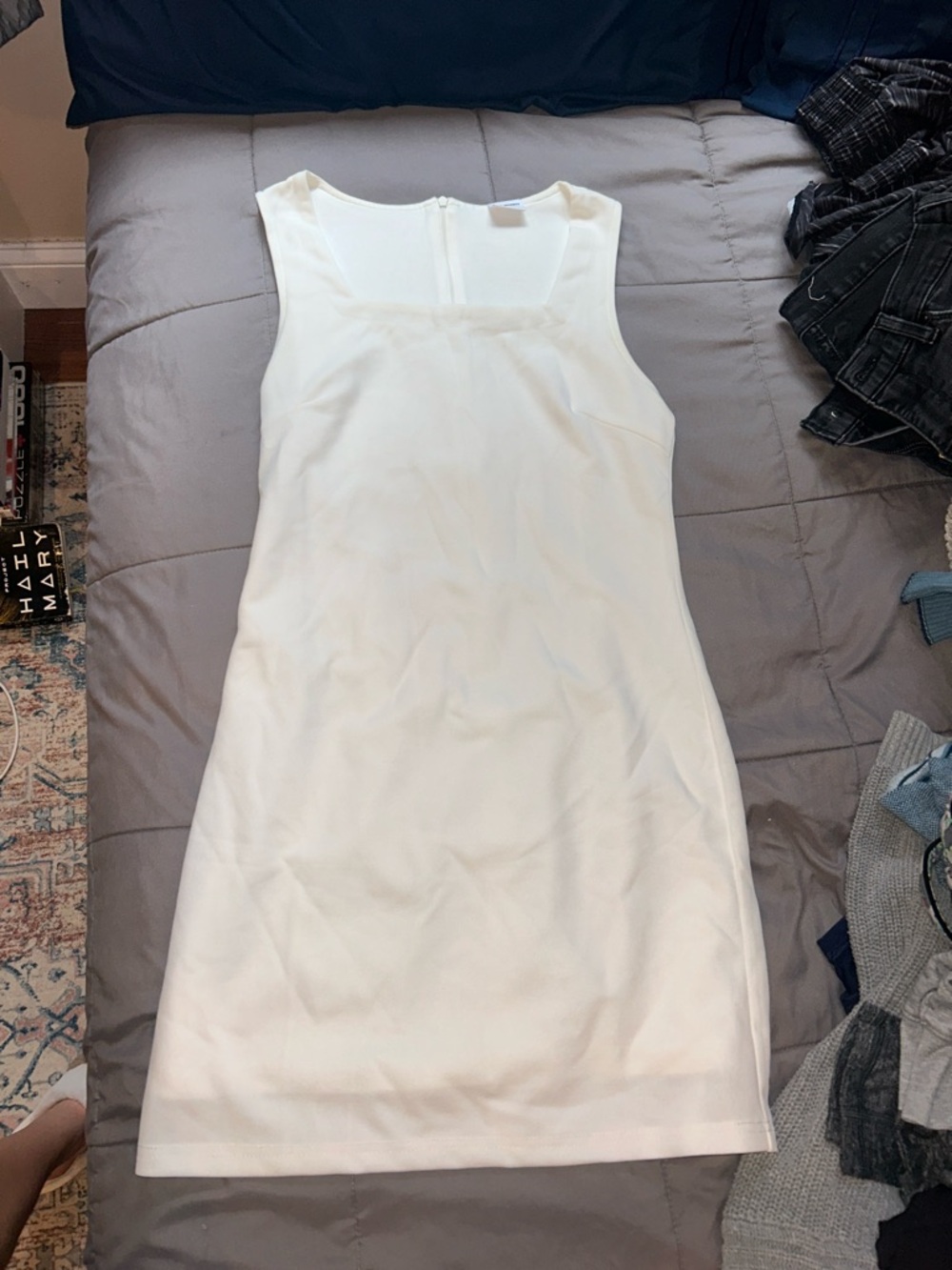 Classic White Sleeveless Shift Dress